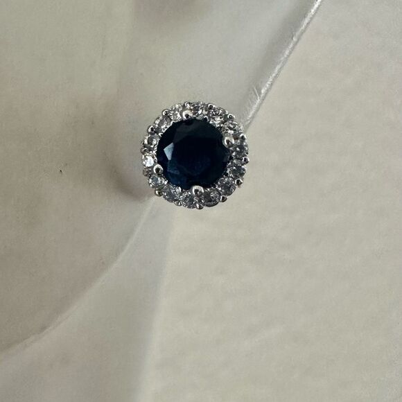 Olivia and Jackson Fine Silver Plated Halo Stud Earrings Set - Picture 5 of 12